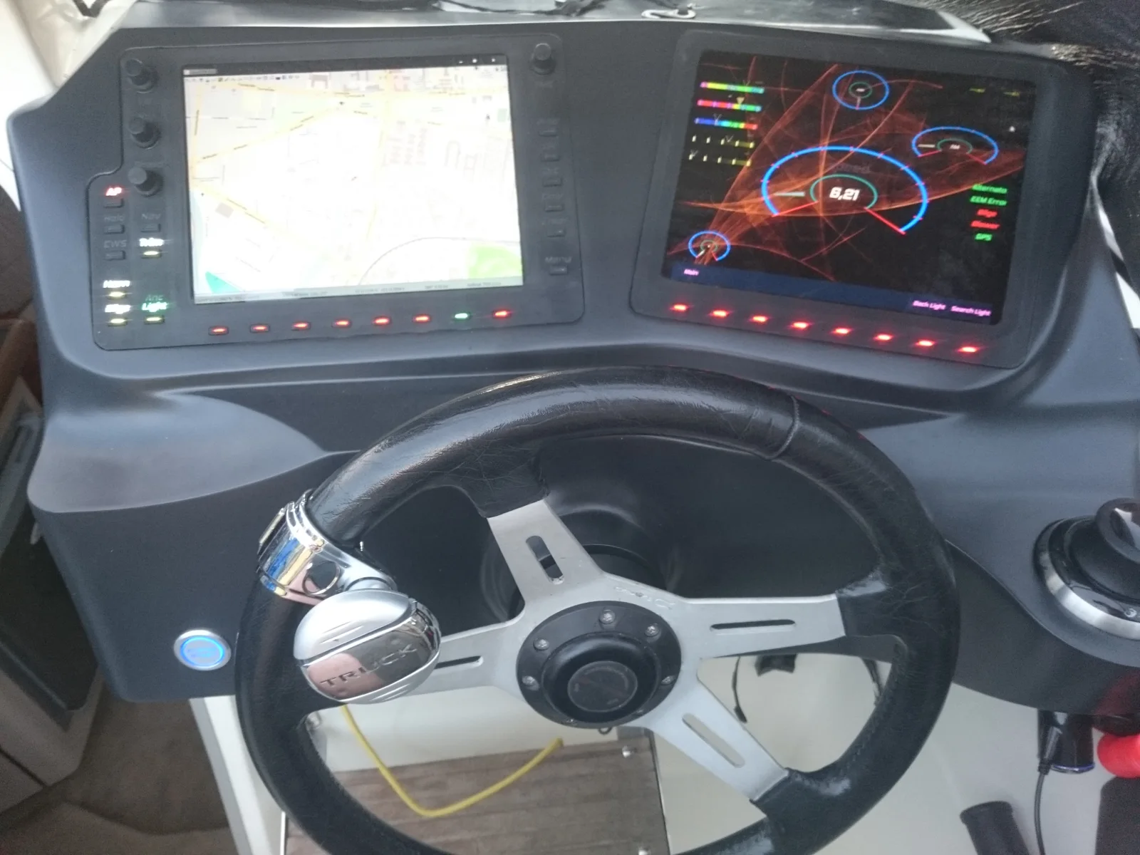 Archivaufnahme des selbst entwickelten Tiffany-Cockpits